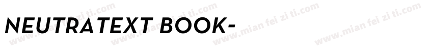 neutratext book字体转换